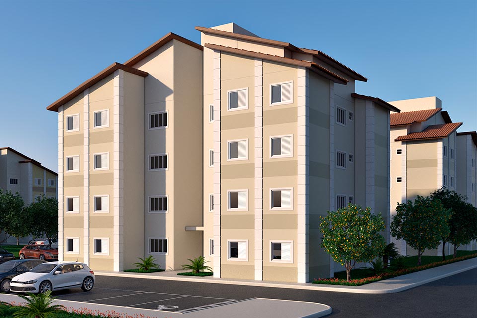 Fachada Residencial Arezzo - Vila Toscana, Dourados - MS